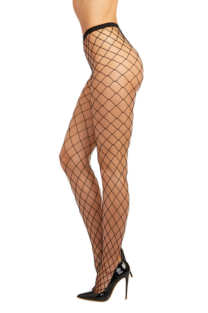 Dreamgirl Women's Large Fence Net Fishnet Pantyhose
