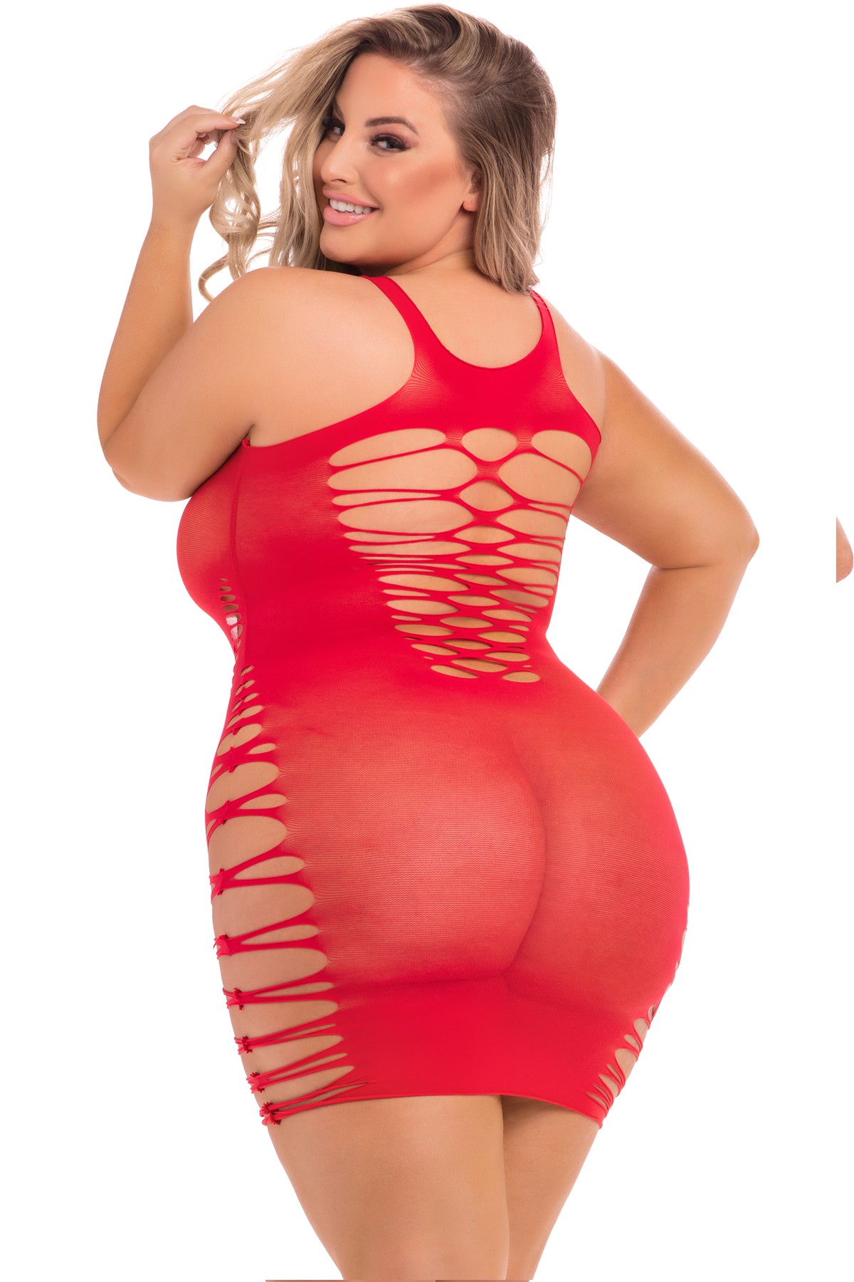 PL25102X Sexy Lingerie Bedroom desgaste de regreso al vestido de cuello alto de Basixxx