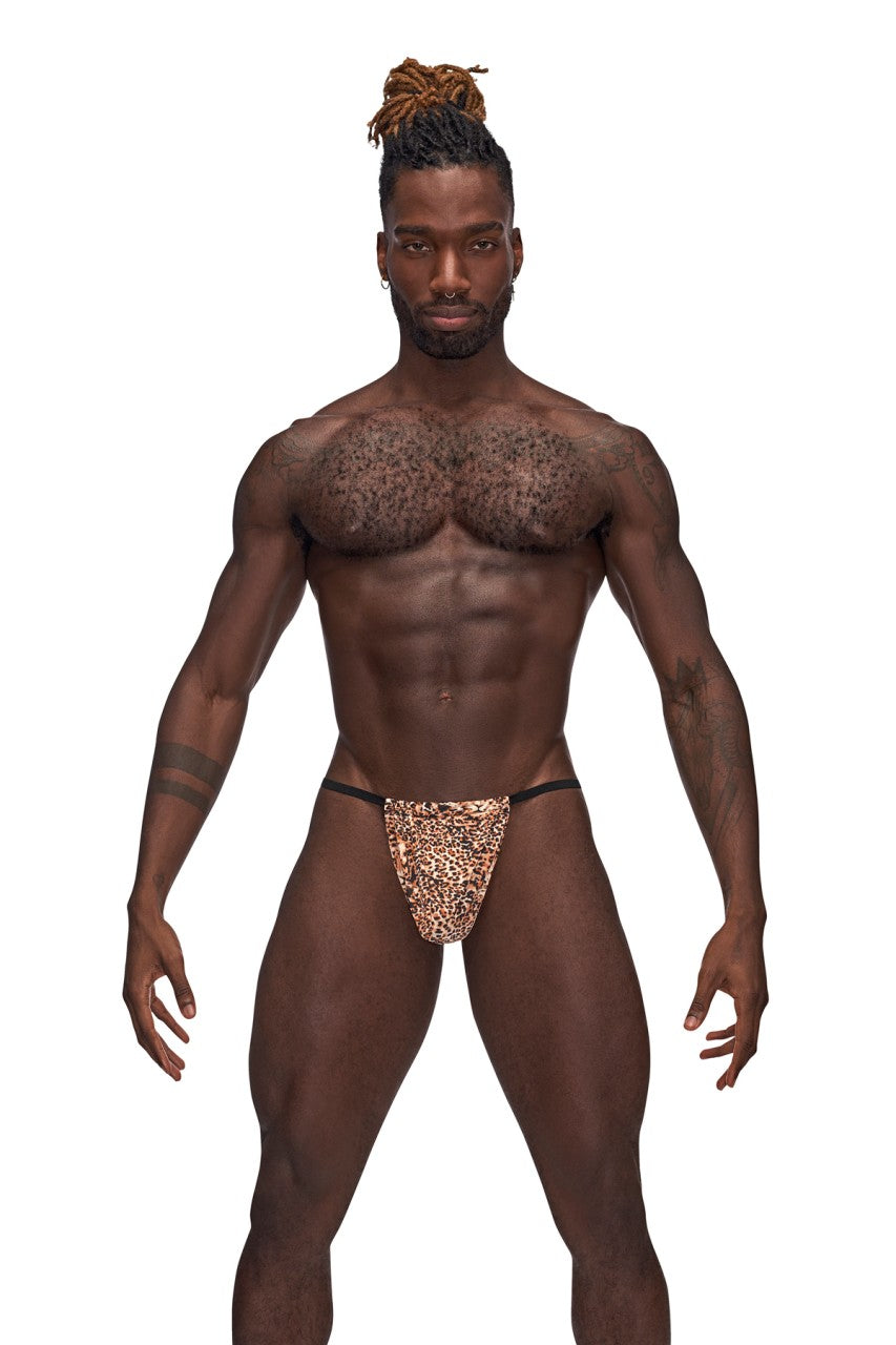 MP450030 Malepower Posing Strap Brown Leopard