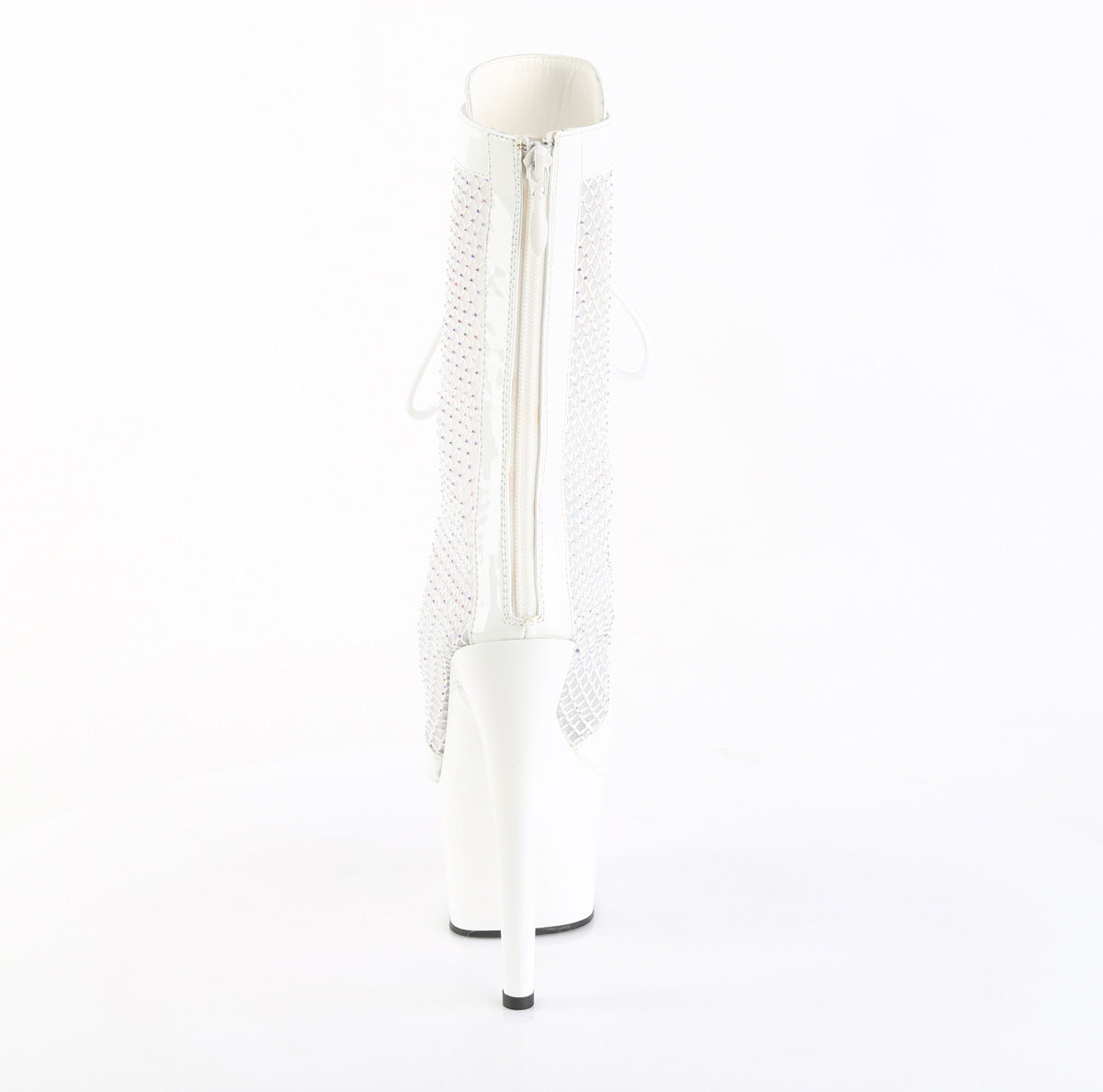 White 7 Inch Exotic Dancing Ankle Boots - Pleaser ADORE-1048RSNT