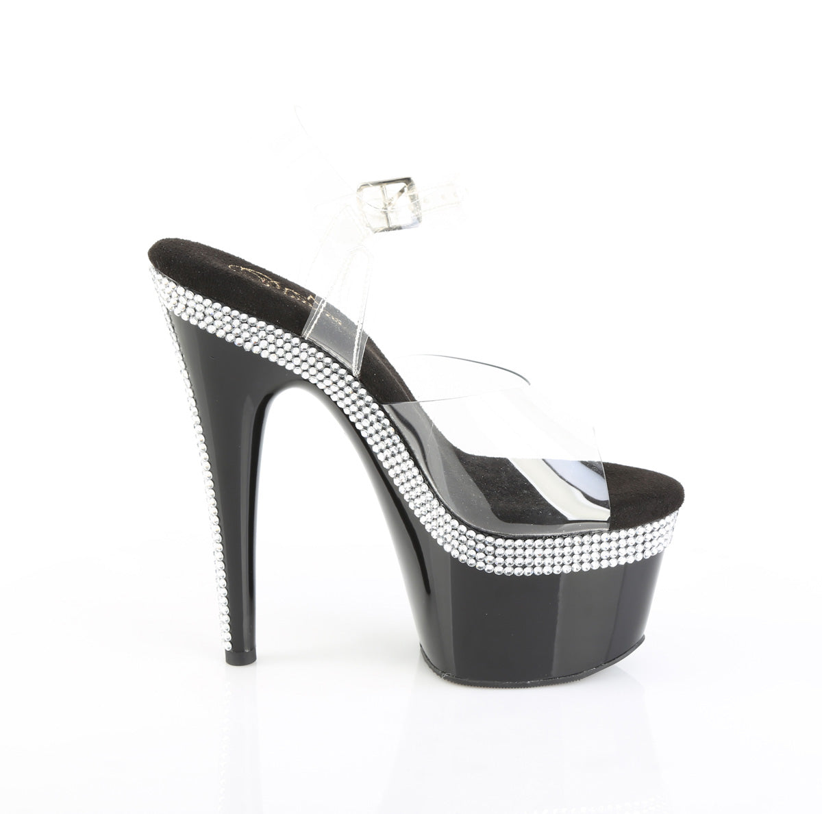 Clear Black 7 Inch Exotic Dancing Platform Shoes - Pleaser ADORE-708MLS
