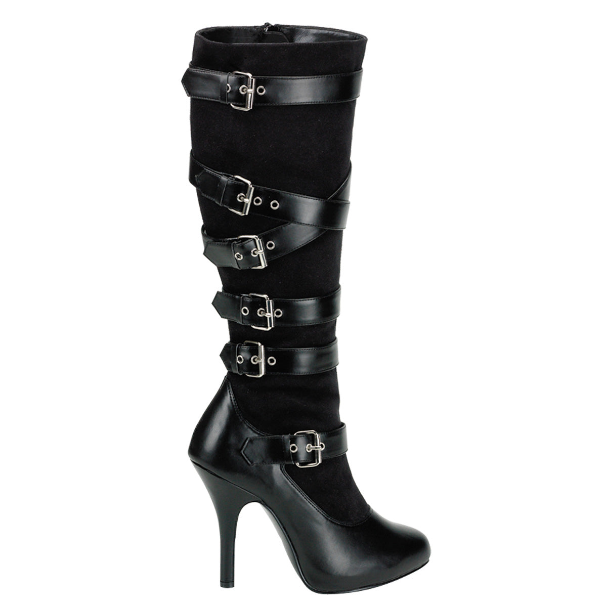 Knee High Boots 4 1/2 Heel Knee Boots with Adjustable Buckles / Straps