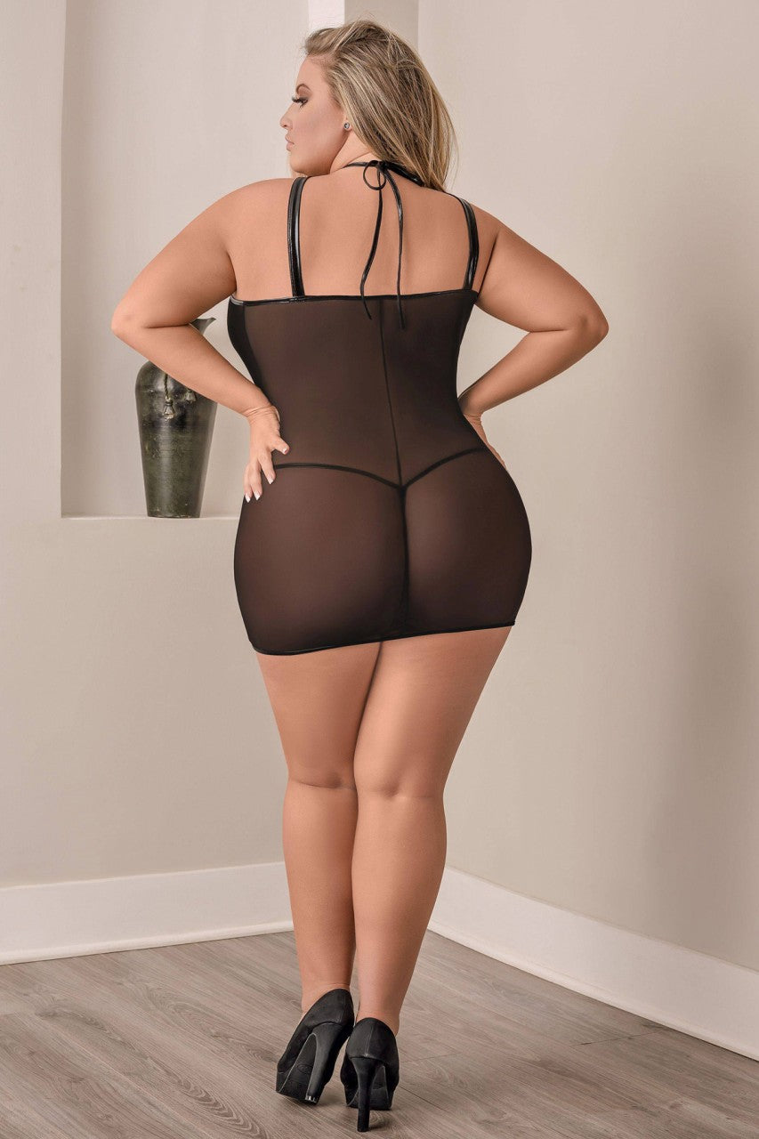 MSB576LK Magic Silk Strappy Chemise & G-string