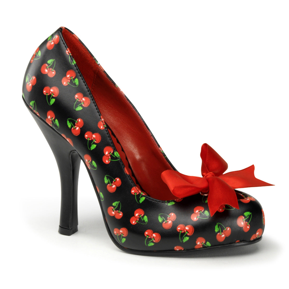 Burlesque 4 1/2 Heel, 3/4 Hidden Platform Pump W/ Satin Bow Tie