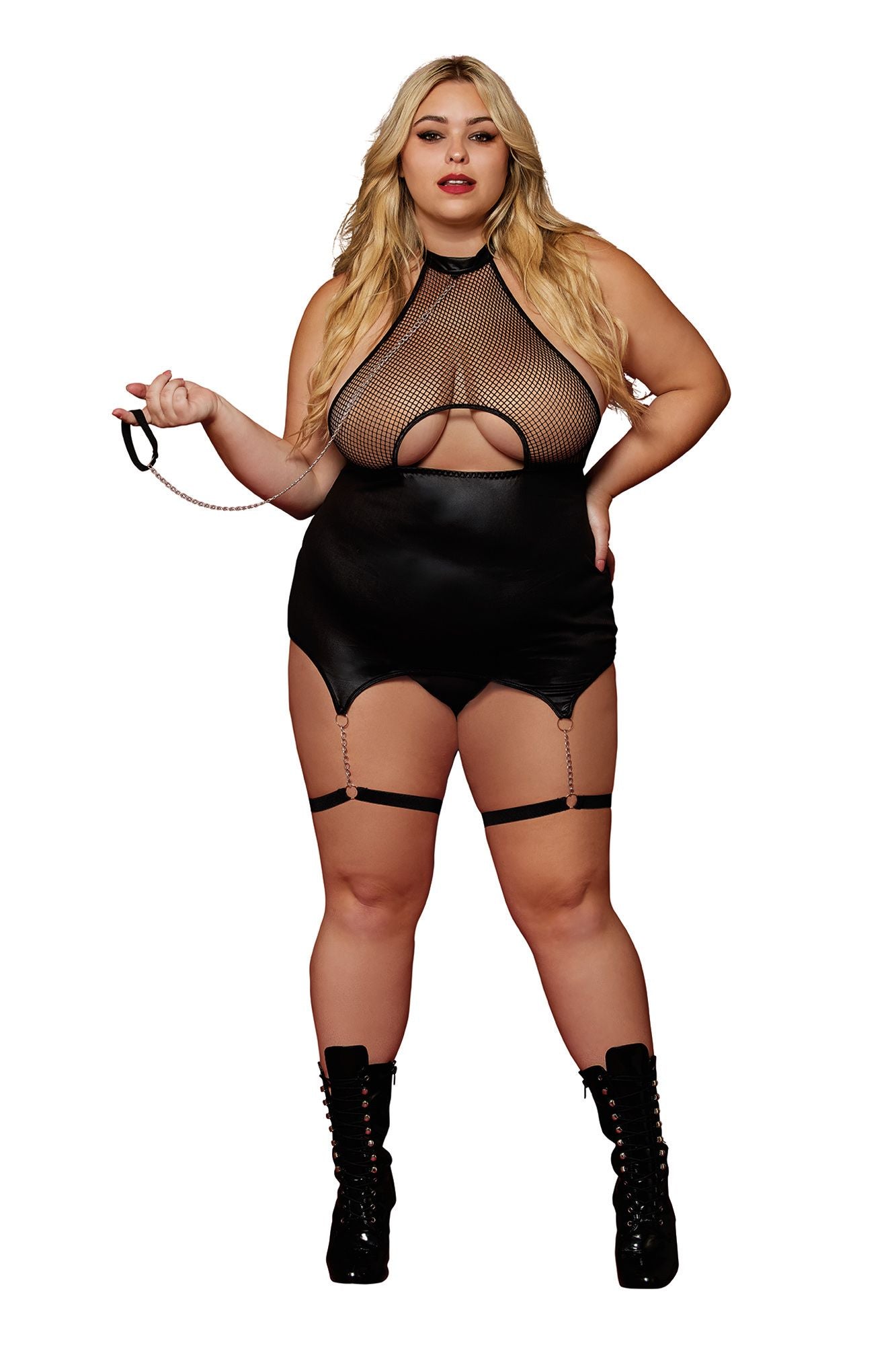 Dreamgirl Fetish Plus Size Lingerie Mini Dress