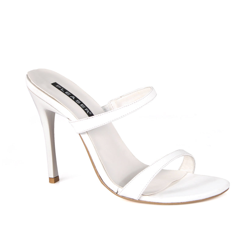FRESH-02 Pleaser White PU High Heel Alternative Footwear Discontinued Sale Stock