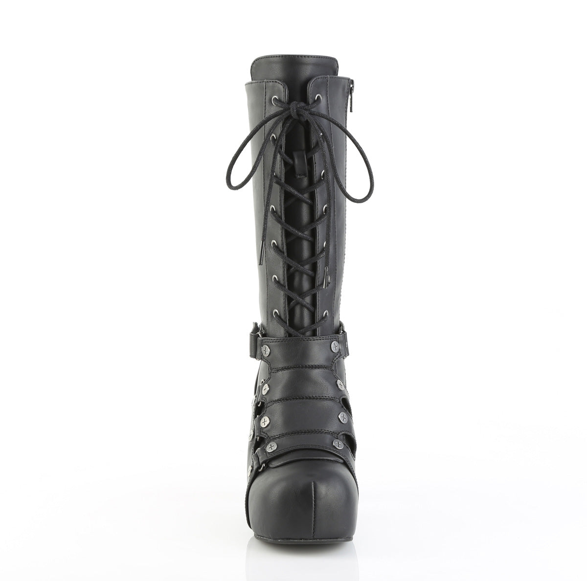 Black 3.8 Inch Alternative Knee High Boots - Demonia Cult GOTHIKA-152