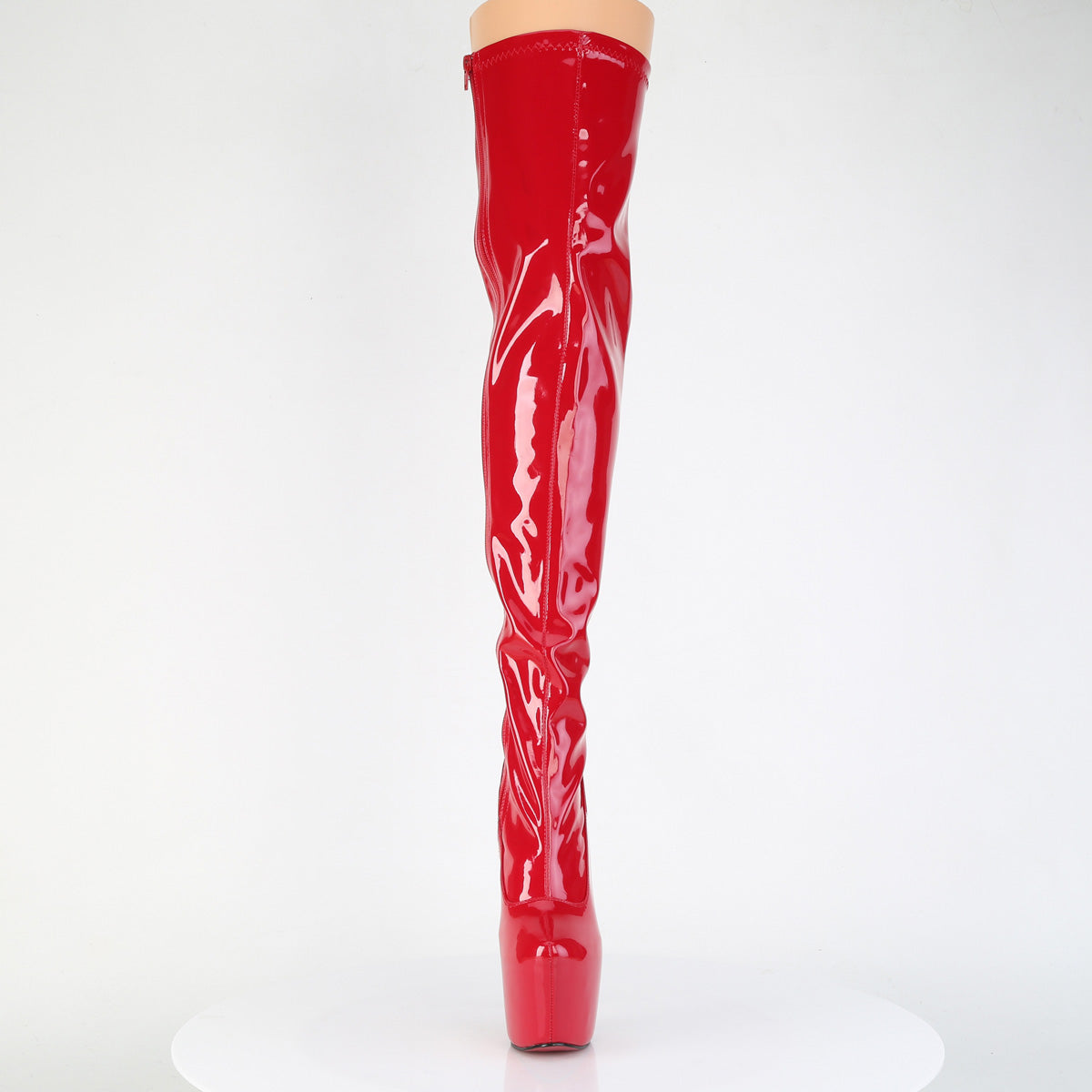 Red 7 Inch Exotic Dancer Thigh Boots - Pleaser JUBILANT-3000