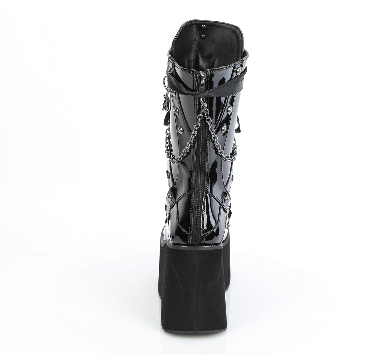 Black Alternative Knee High Boots - Demonia Cult KERA-121
