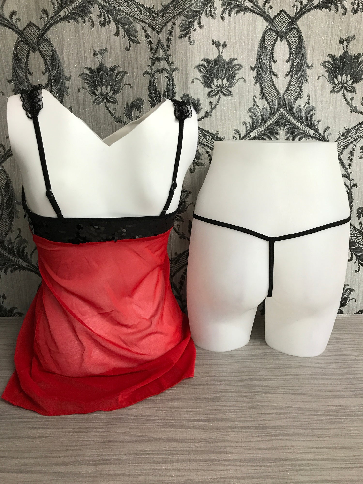 RV-MR703-RED-S Babydoll Lingerie Set