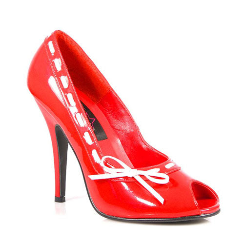 SEDUCE-219 High Heels – Elegant Red & White Designer Shoe