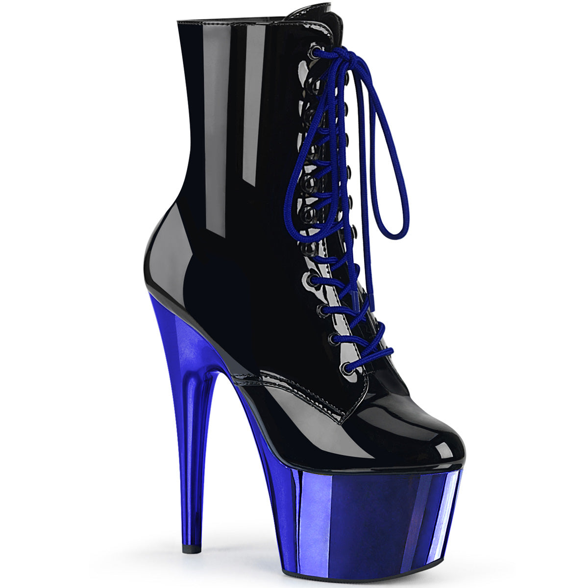 Black Royal 7 Inch Fetish Pole Ankle Boots - Pleaser ADORE-1020
