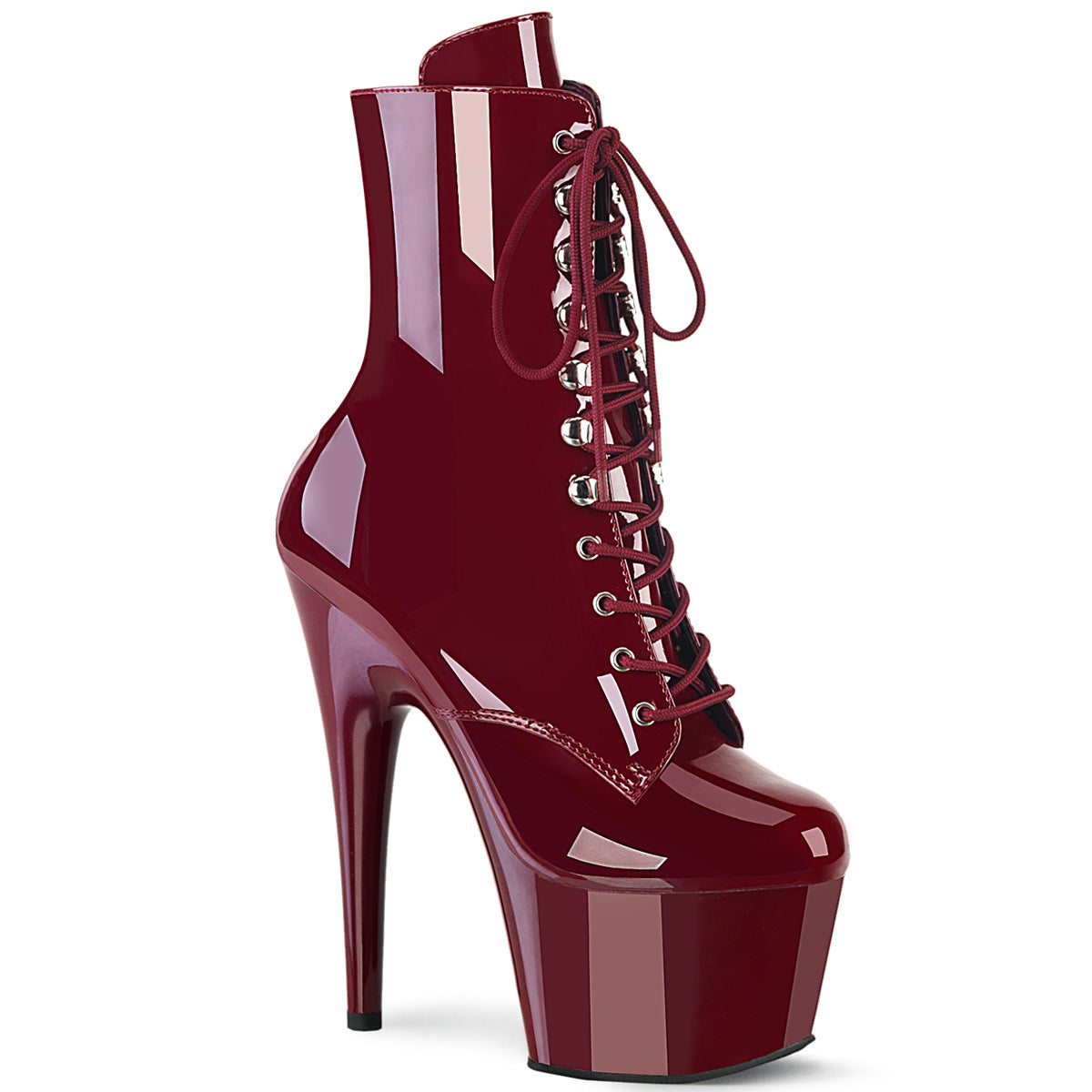Adore-1020 Pleaser Borgoña Patente Pole Pole Dance Botas
