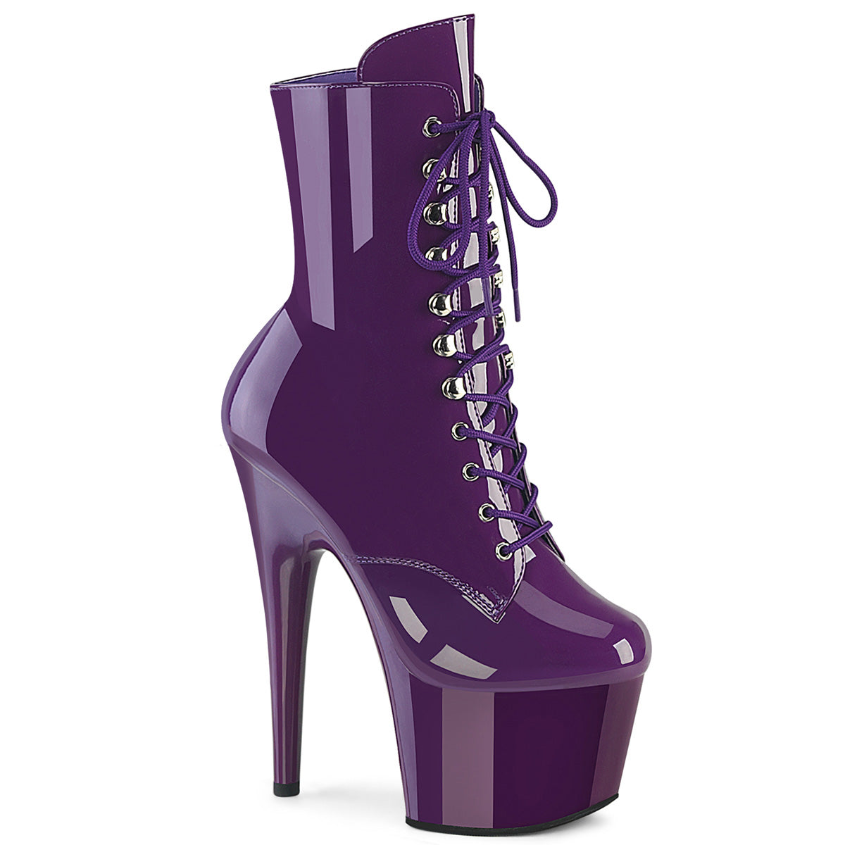 Purple 7 Inch Exotic Platform Ankle Boots - Pleaser ADORE-1020