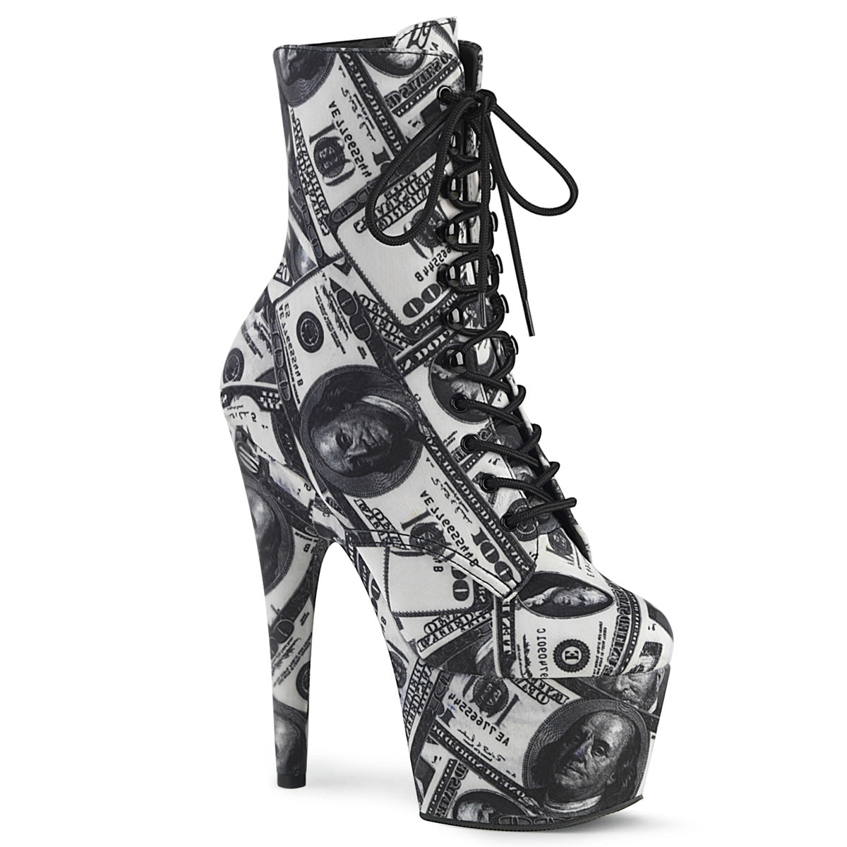White 7 Inch Exotic Dancing Ankle Boots - Pleaser ADORE-1020DP