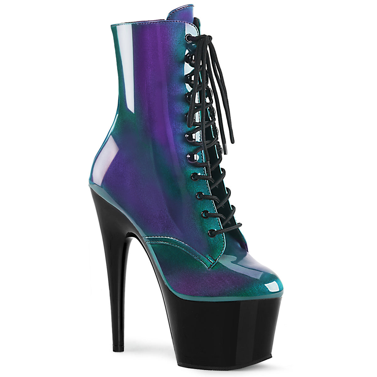 Purple Green 7 Inch Pole Dancing Ankle Boots - Pleaser ADORE-1020SHG