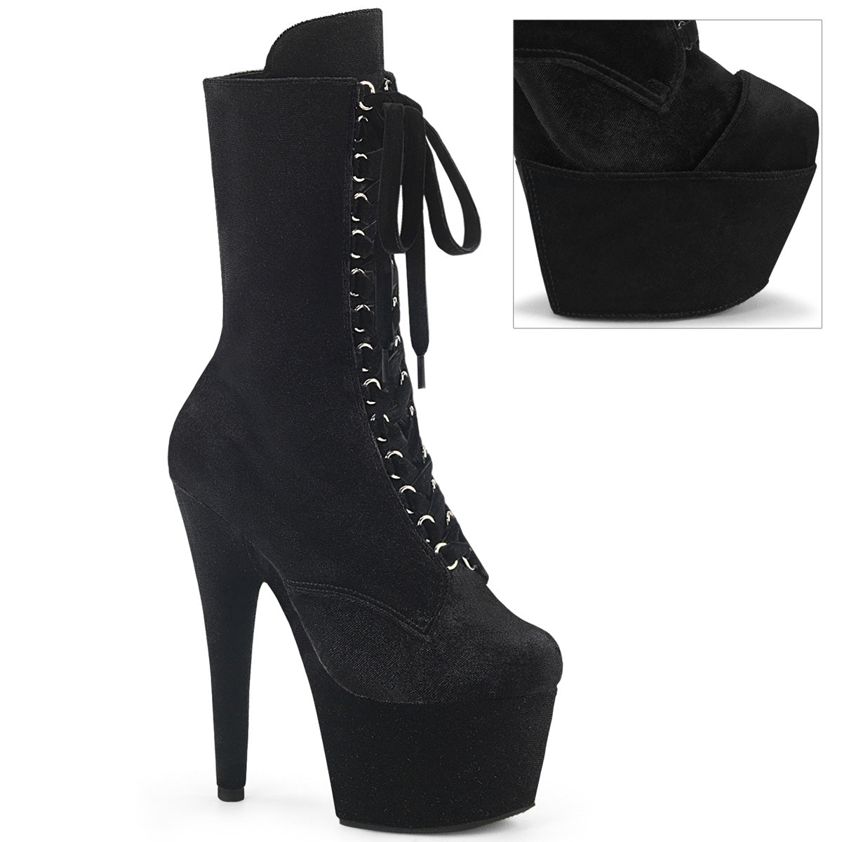Adore-1045 Veler sexy negros de terciopelo negro pole dance botucas