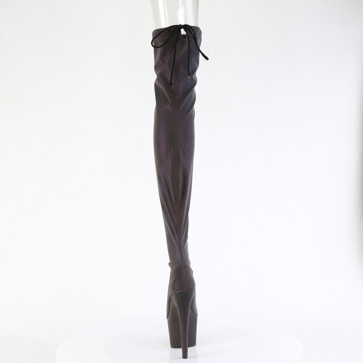 Green Purple 7 Inch Fetish Platform Thigh Boots - Pleaser ADORE-3008REFL