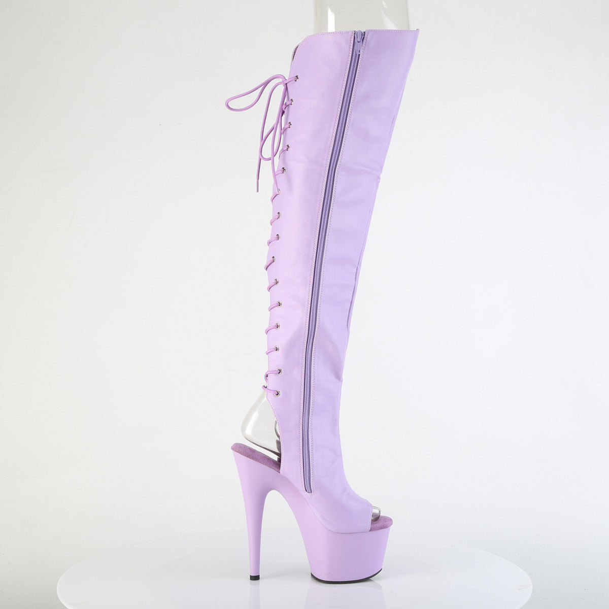 Lavender 7 Inch Sexy Platform Thigh Boots - Pleaser ADORE-3019