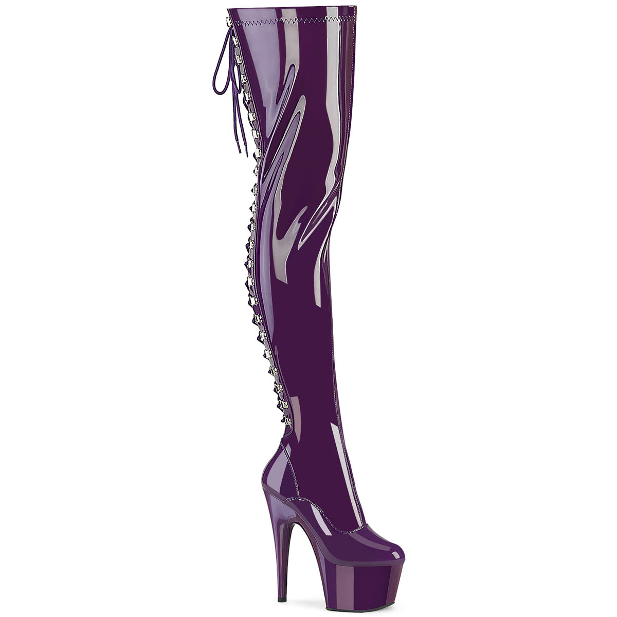 Purple 7 Inch Exotic Dance Thigh Boots - Pleaser ADORE-3063