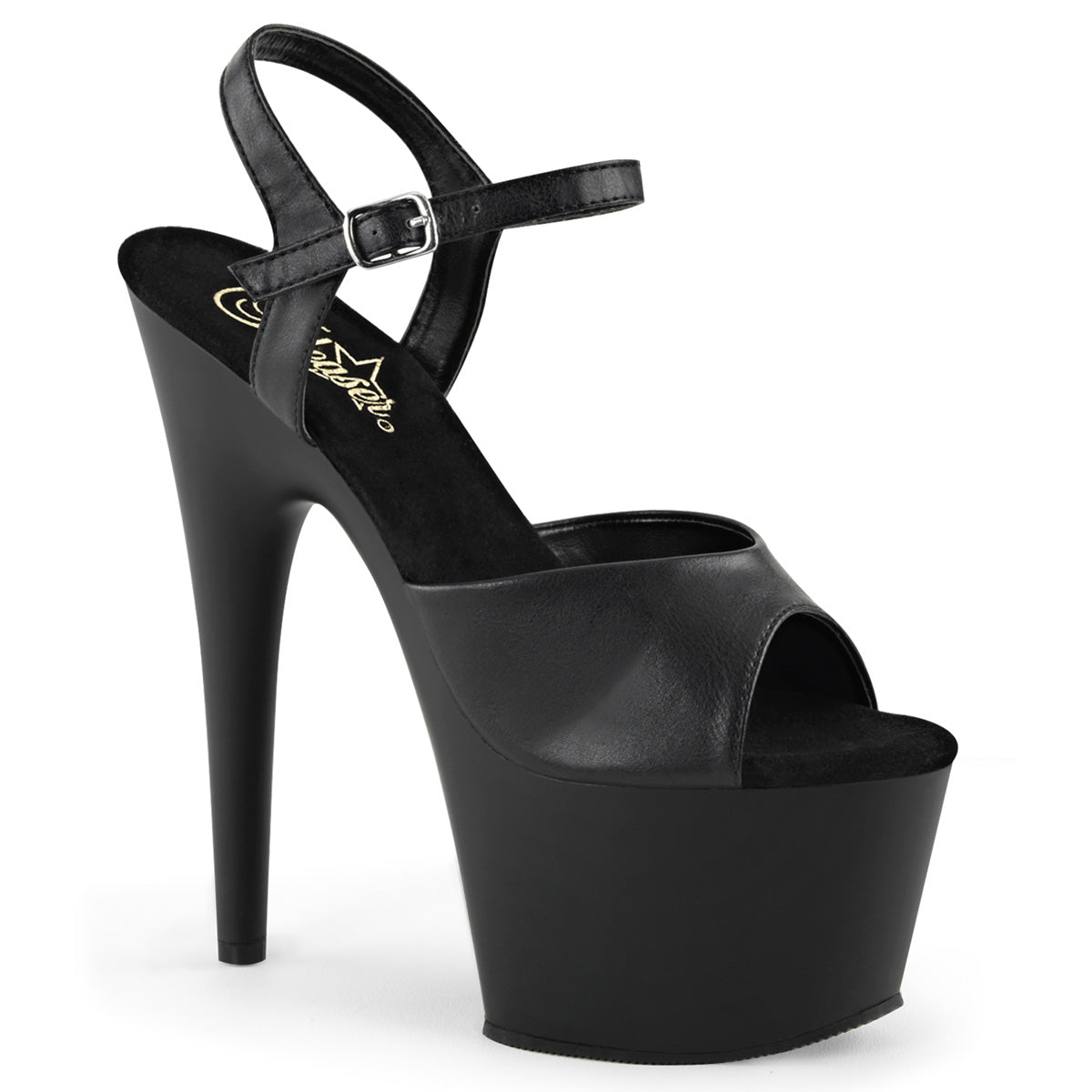 Black 7 Inch Strippers Platform Shoes - Pleaser ADORE-709