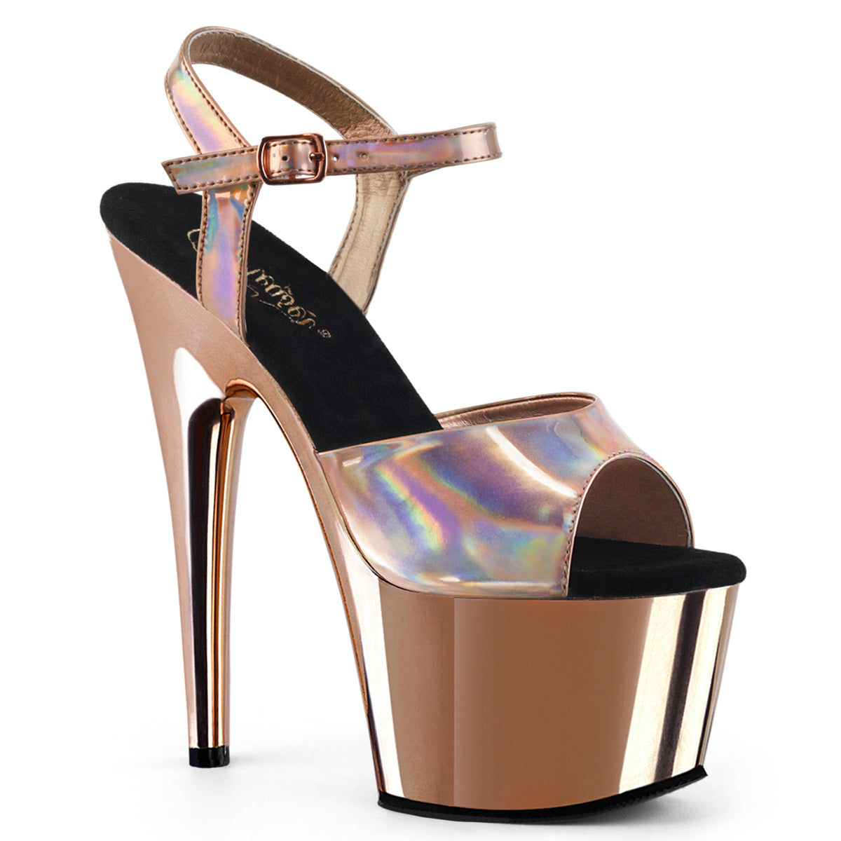 Rose Gold 7 Inch Hot Pole Dancing Heels - Pleaser ADORE-709HGCH