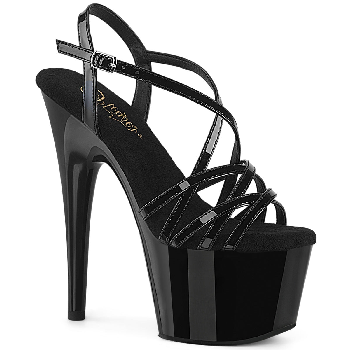 Black 7 Inch Dancers Platform Shoes - Pleaser ADORE-713