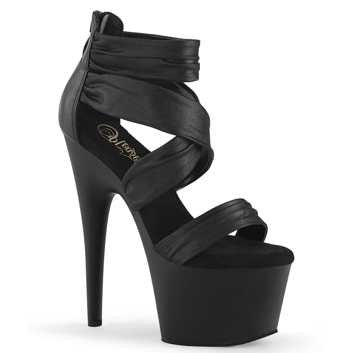 Black 7 Inch Pole Dance Platform Shoes - Pleaser ADORE-720
