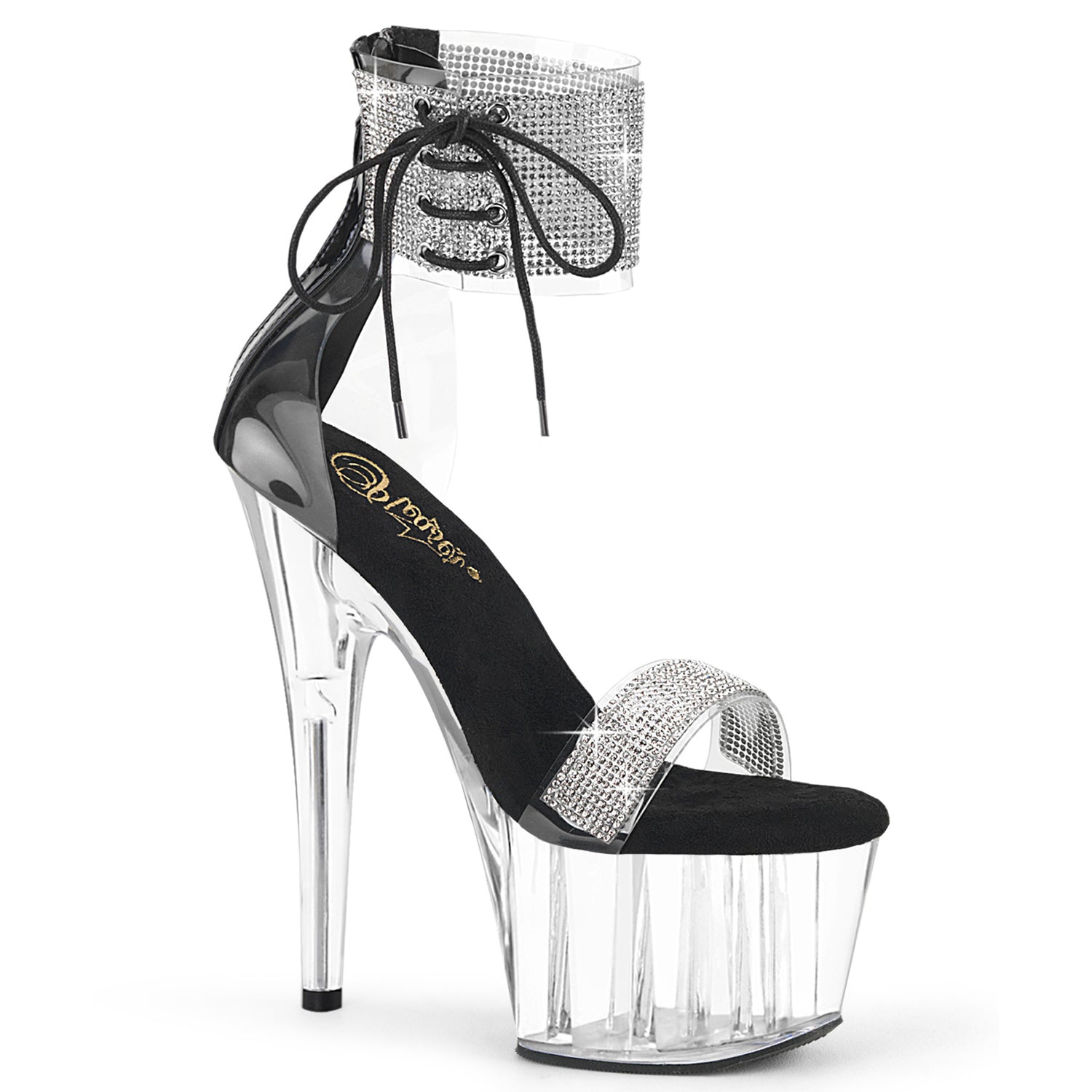 Clear 7 Inch Glamour Platform Shoes - Pleaser ADORE-727RS