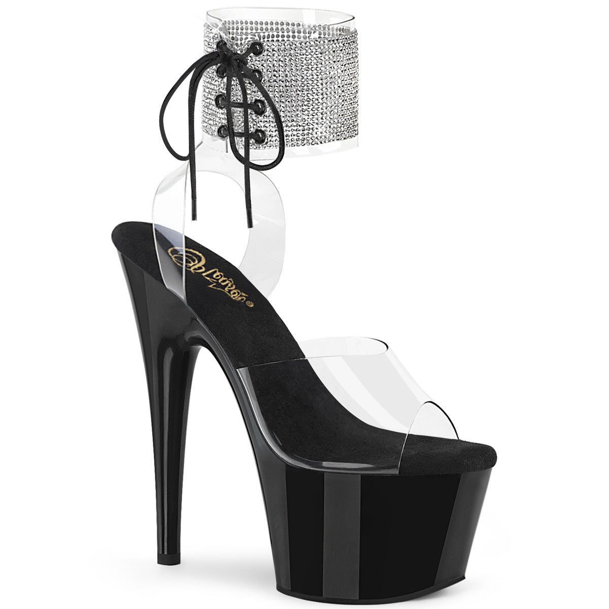 Adore-791-2RS Pleasers Plataforma negra Dancing Dancing Tobillo de tobillo Bling