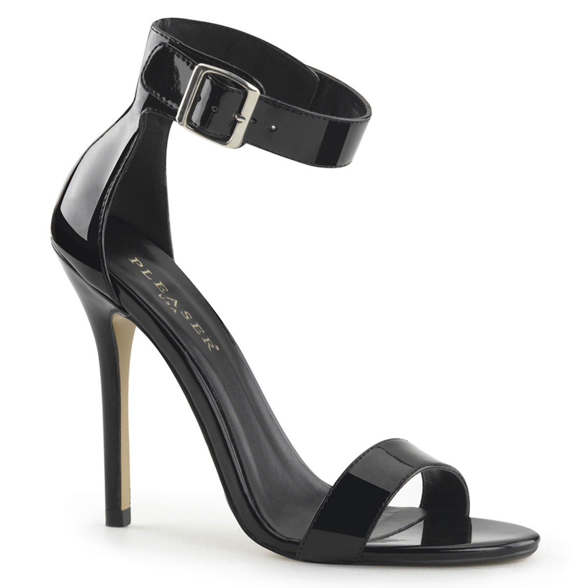 Black 5 Inch Fetish Bedroom Heels - Pleaser AMUSE-10