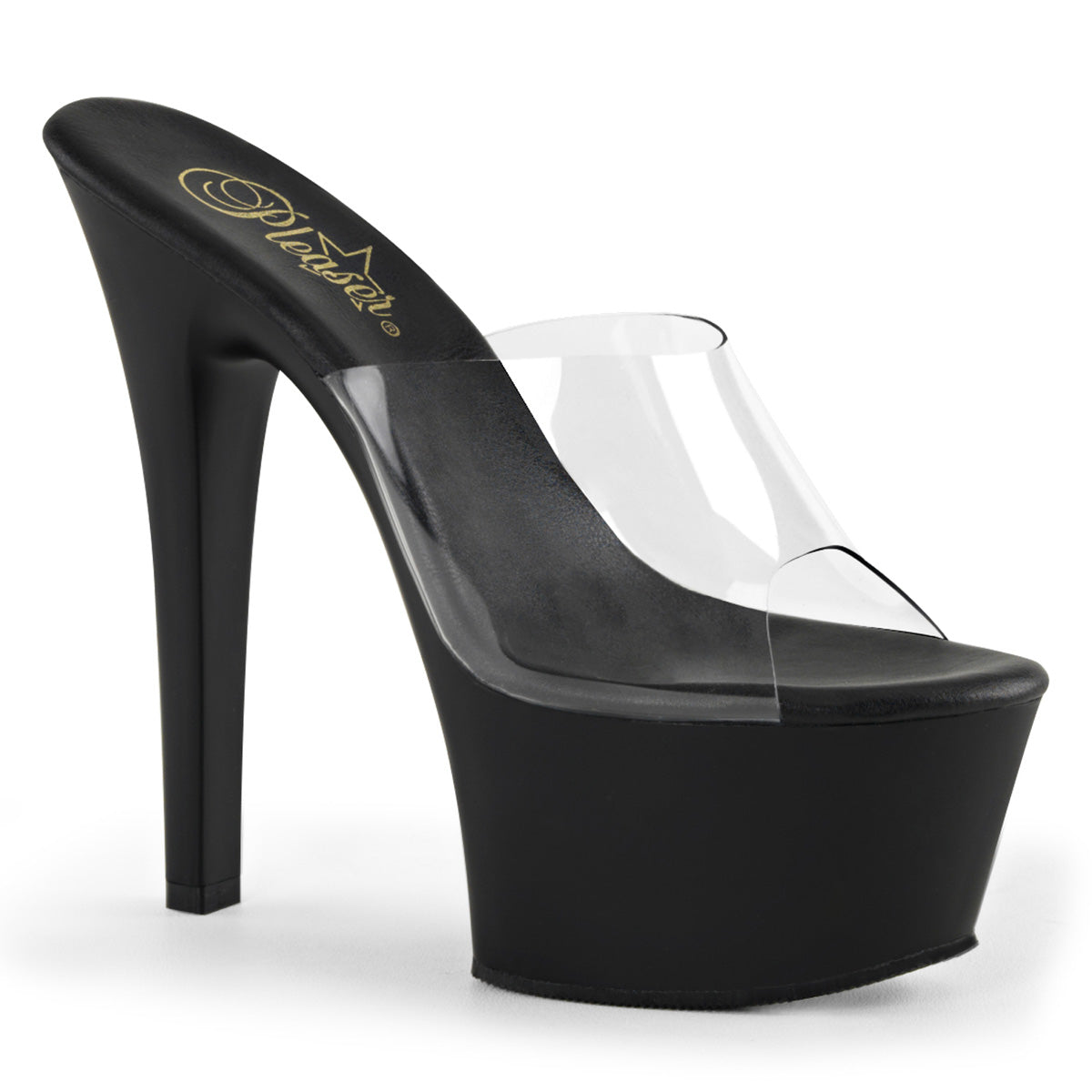Clear Black 6 Inch Fetish Platform Shoes - Pleaser ASPIRE-601