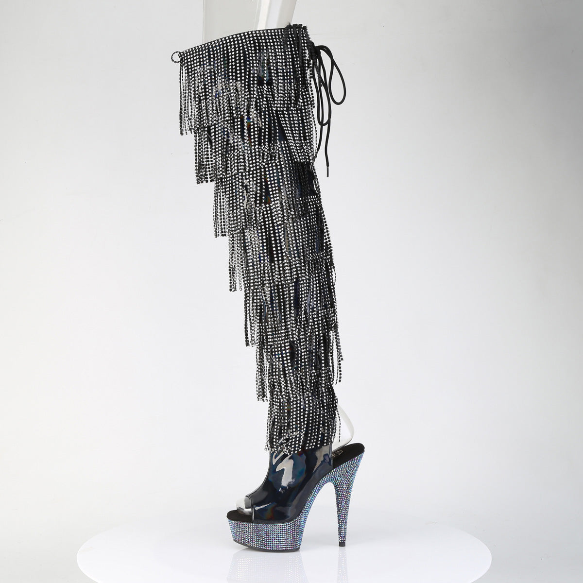 bejeweled 3017hg rsf pleaser footwear silver