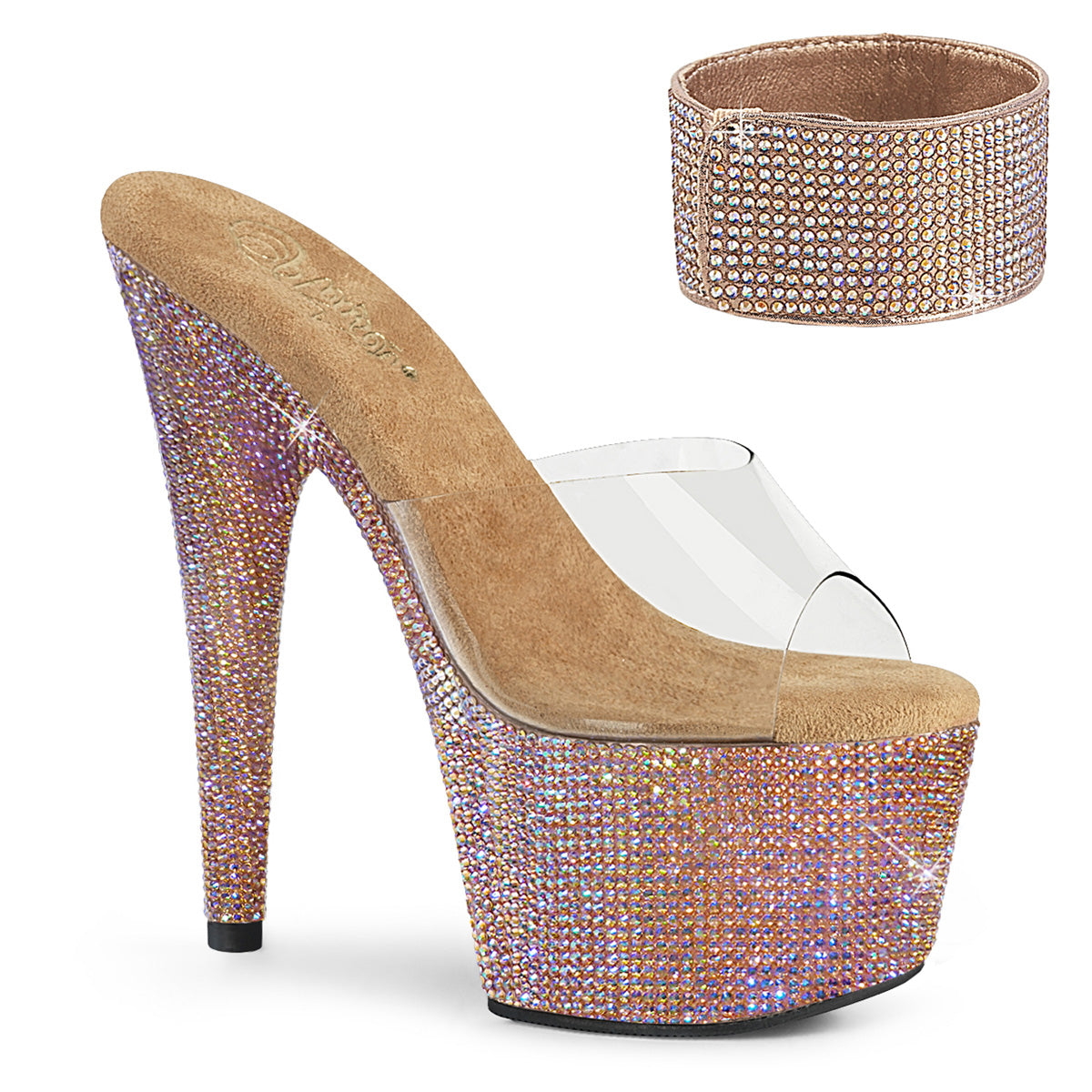 Bejeweled-712rs Pleasers Platform Shoes (tacones de baile exóticos) Calzado fetiche