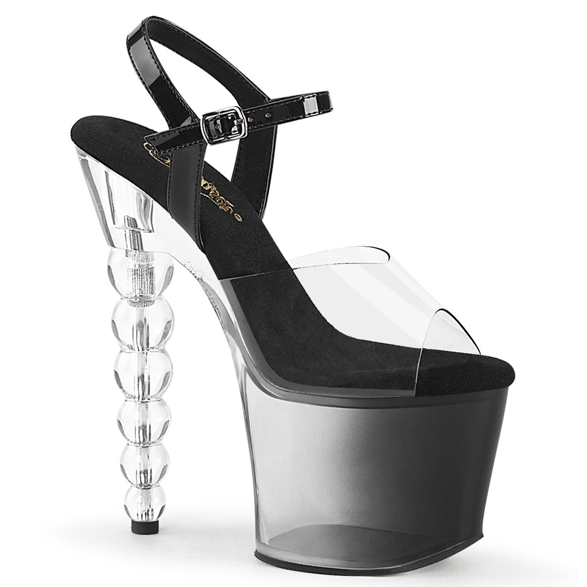 Black 7 Inch Pole Dance Platform Shoes - Pleaser BLISS-708-1BC