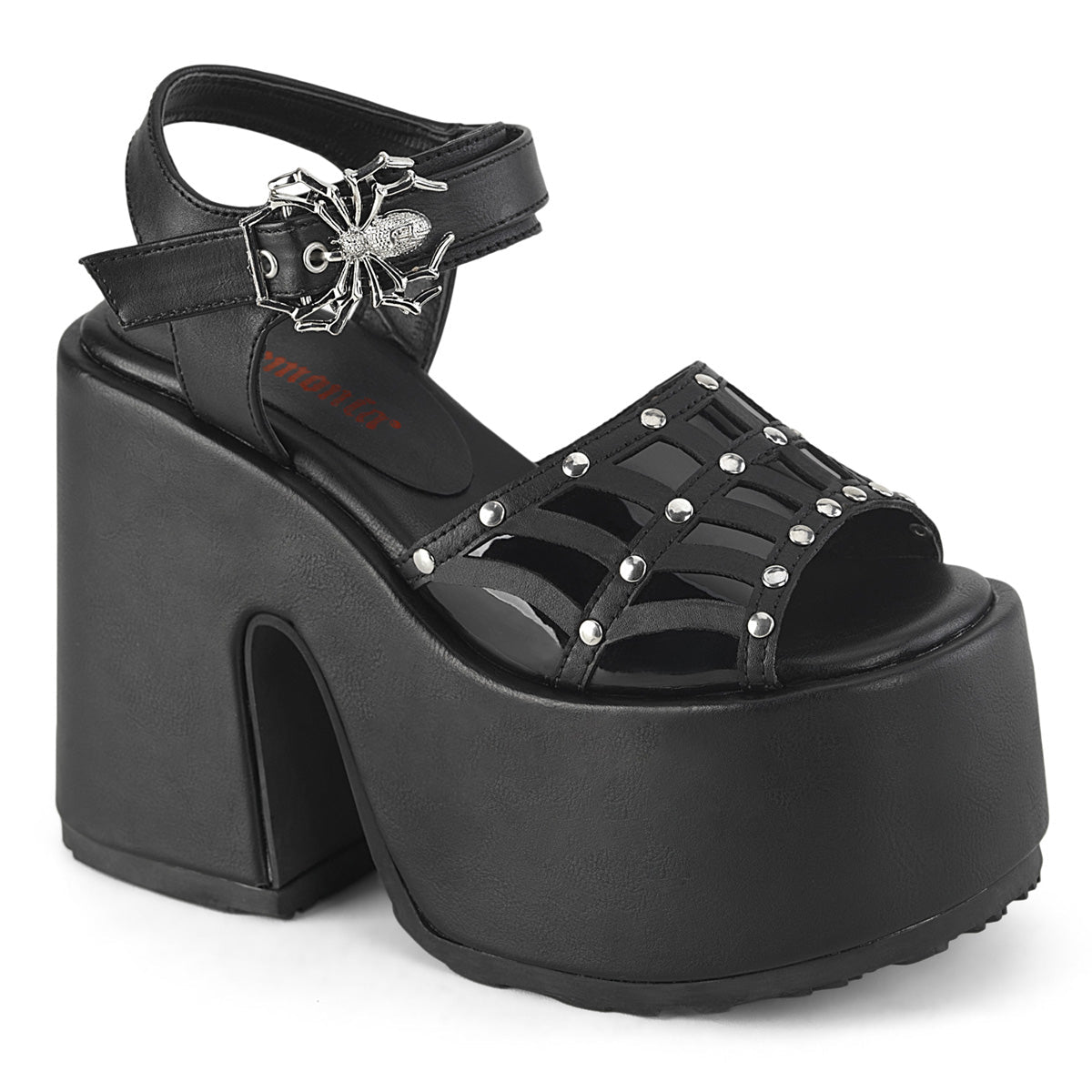 CAMEL-17 DemoniaCult Alternative Footwear Black Vegan Leather Women's Sandals