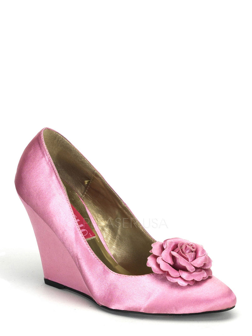 Slights Dents Front Of Both Shoes CAMILLE01 B.Pink Satin