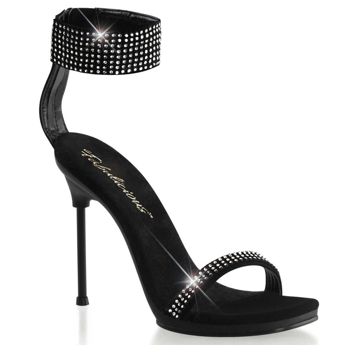 Black 4.5 Inch Elegant Shoes - Fabulicious CHIC-40
