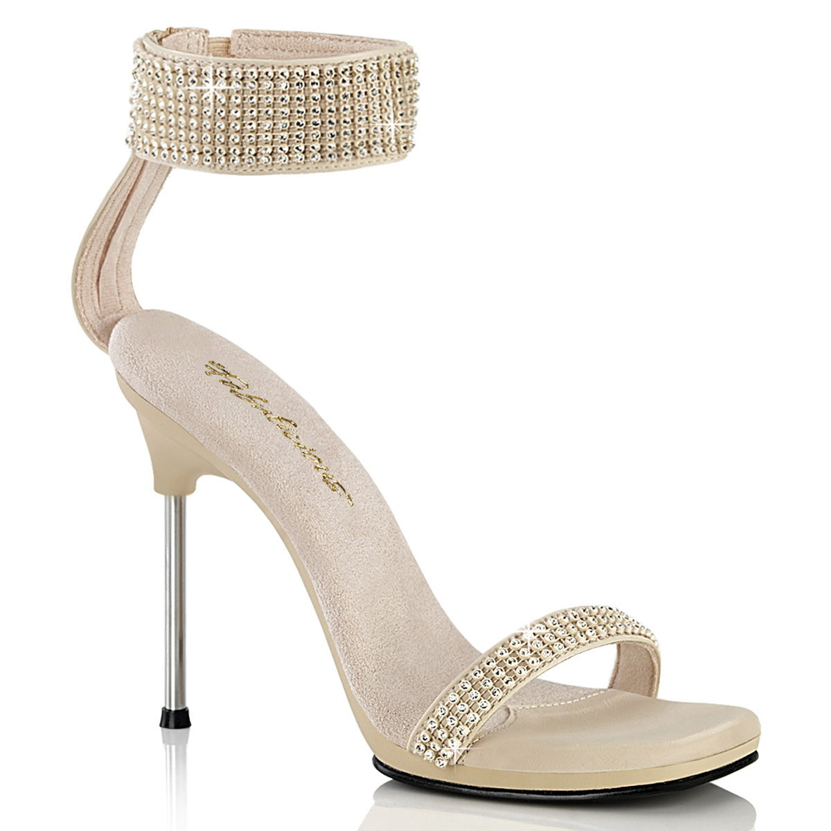 Chic-40 Fabulicious Sexy Tan Bling Pantofi strasuri