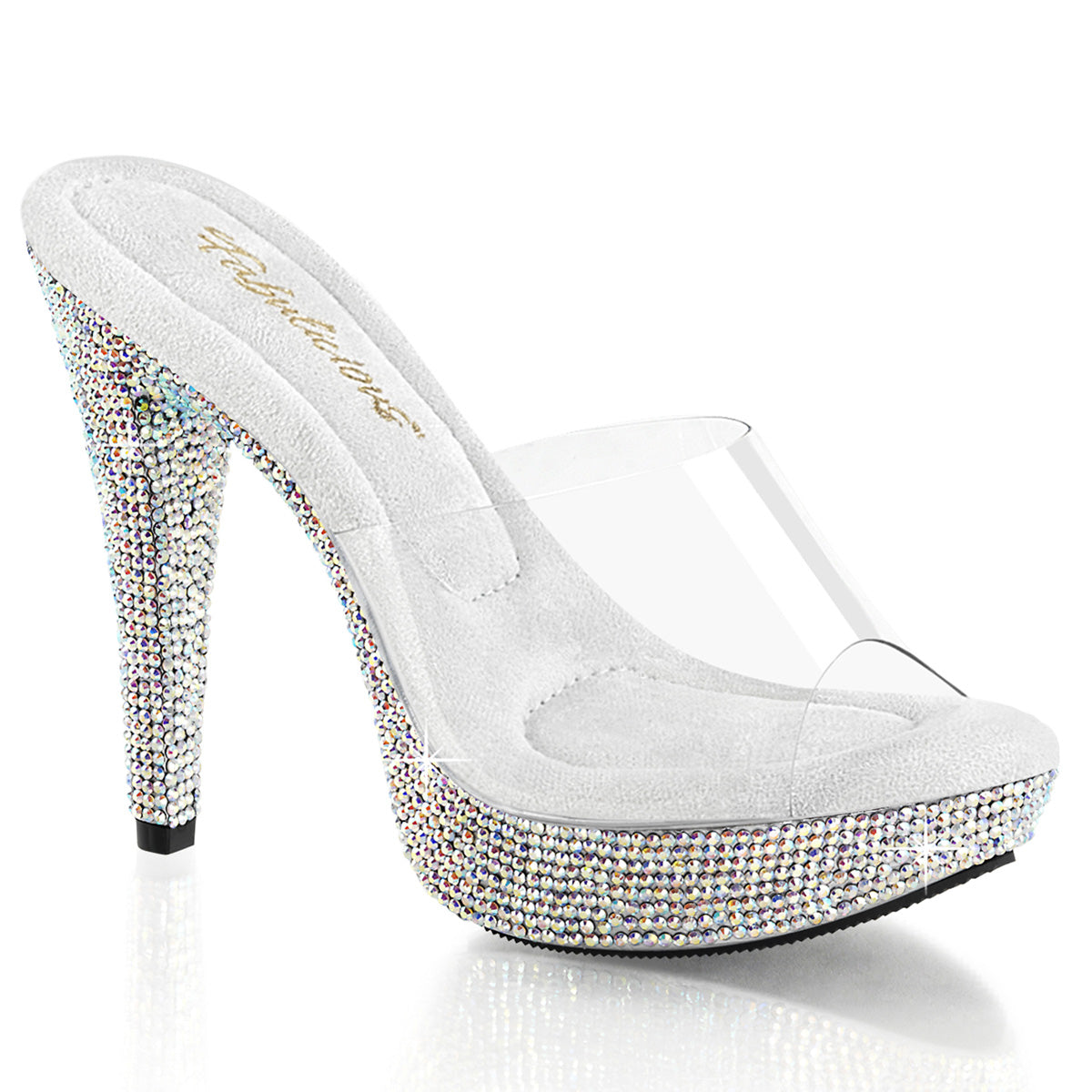 Cocktail-501dm Fabulicious Heels Clear Rhinestones Sexy Schoen