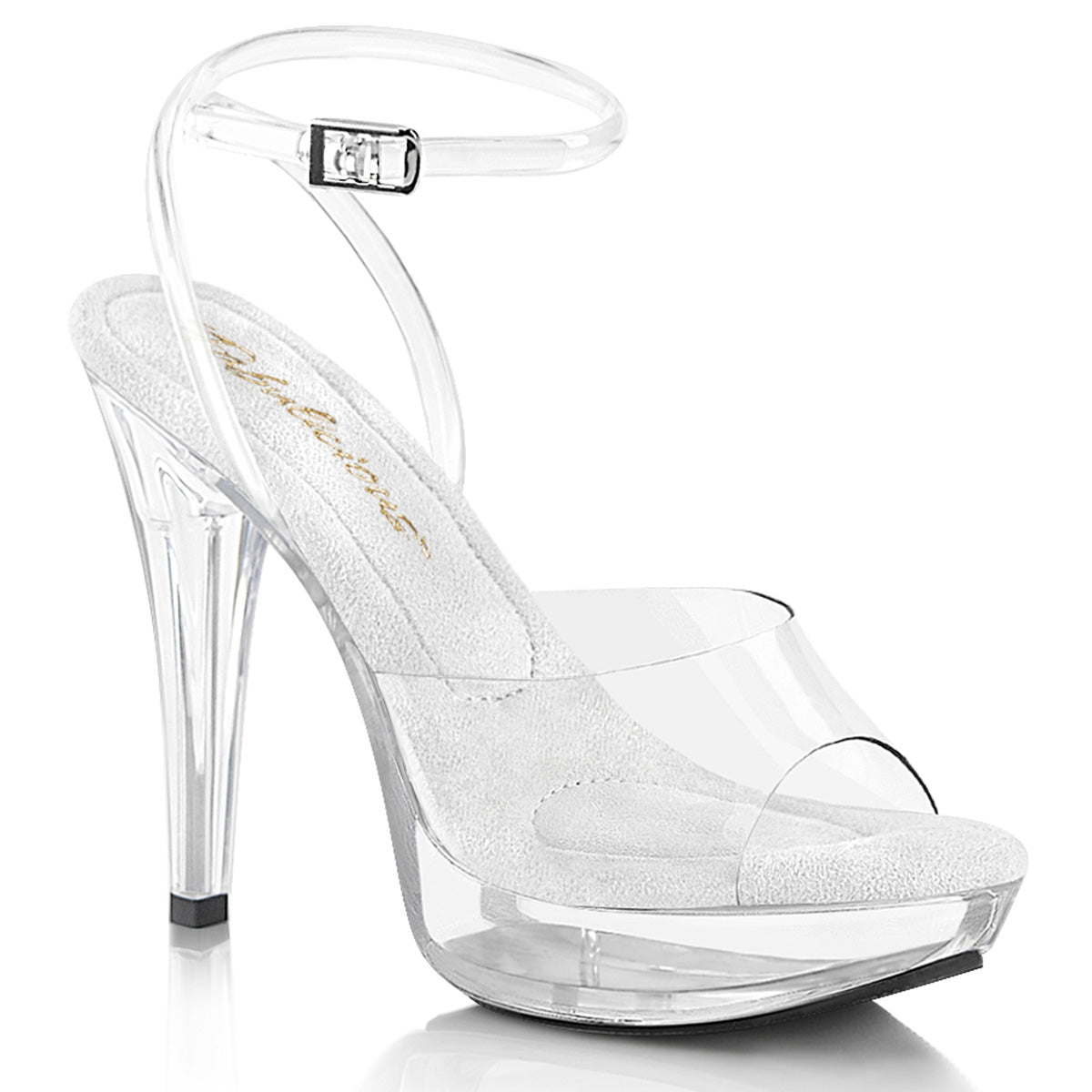 Clear 5 Inch Posing Shoes - Fabulicious COCKTAIL-506