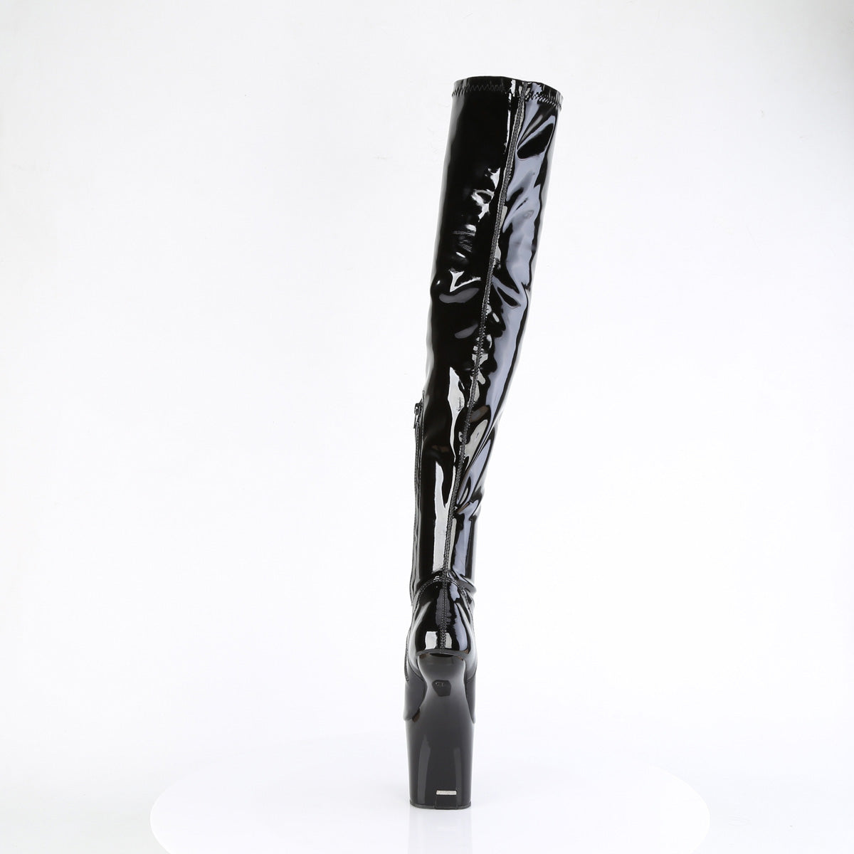 craze 3023 pleaser sexy footwear blk pat blk