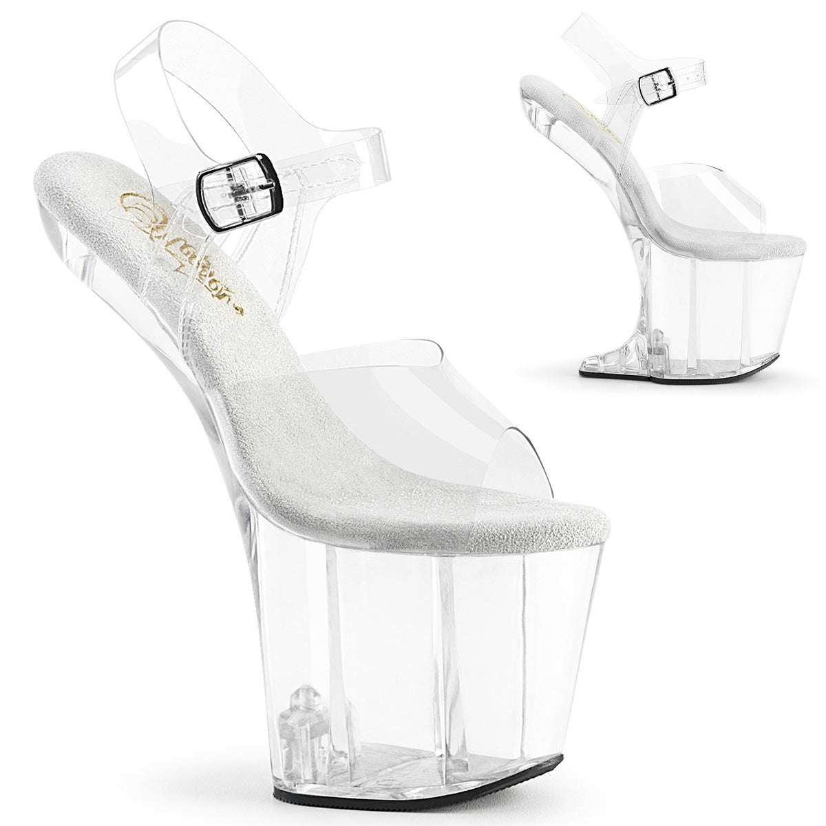 Clear 8 Inch Exotic Dance Platform Shoes - Pleaser CRAZE-808
