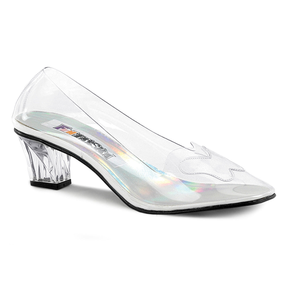 Clear 2 Inch Costume Shoes - Funtasma CRYSTAL-103