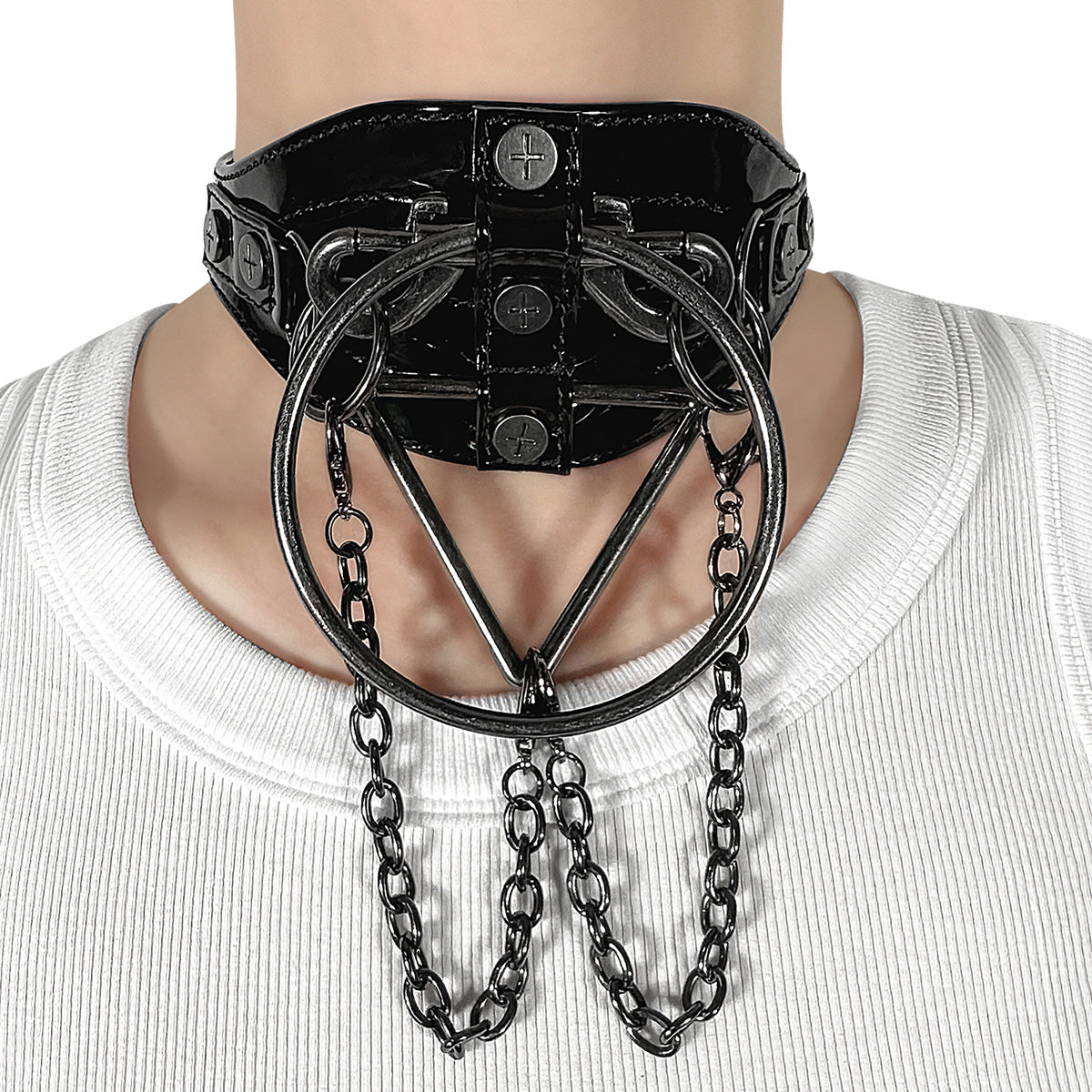 DA-205 Demonia Alternativa Fashion Patent Faux Leather Choker