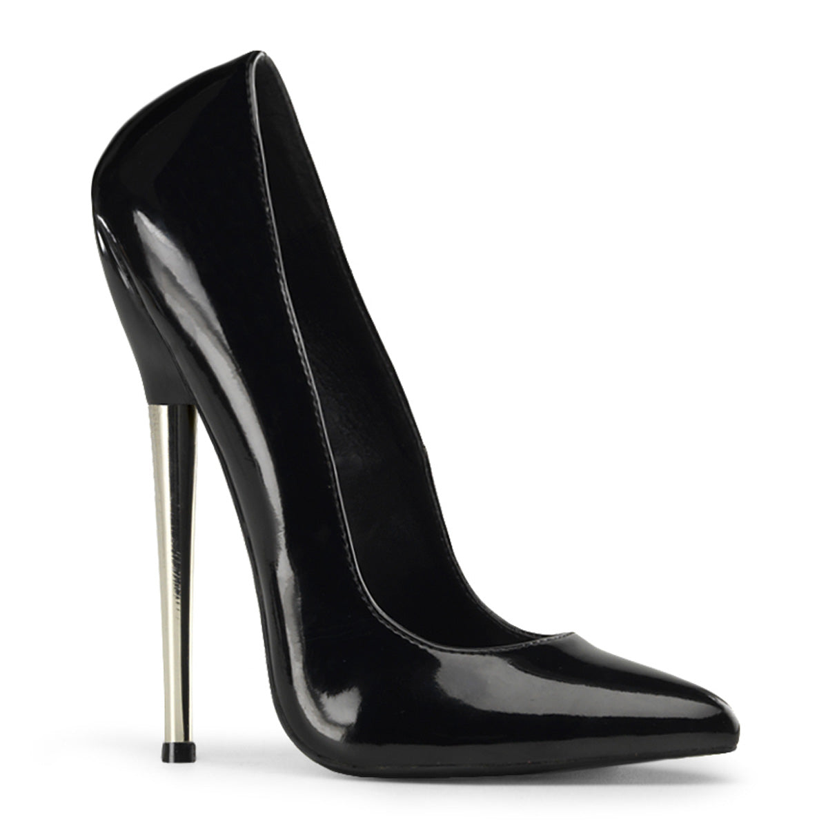 Black 6.3 Inch Fetish Heels - Devious DAGGER-01