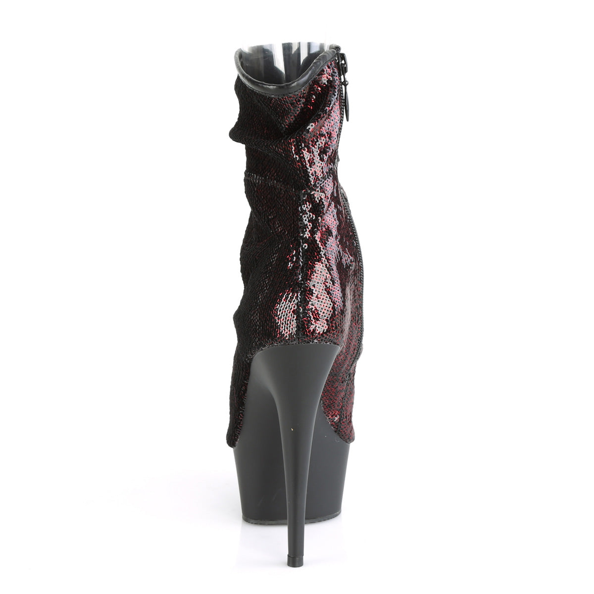 Burgundy 6 Inch High Impact Ankle Boots - Pleaser DELIGHT-1008SQ