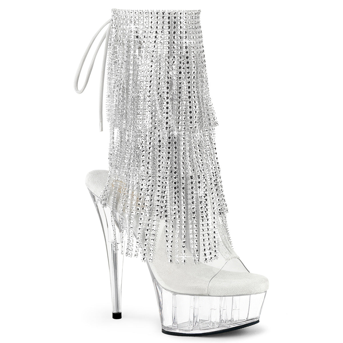 Clear 6 Inch High Impact Ankle Boots - Pleaser DELIGHT-1017RSF