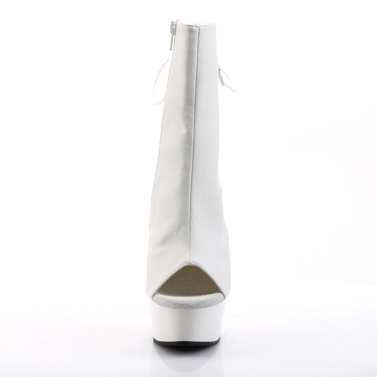 White 6 Inch Exotic Dance Ankle Boots - Pleaser DELIGHT-1018
