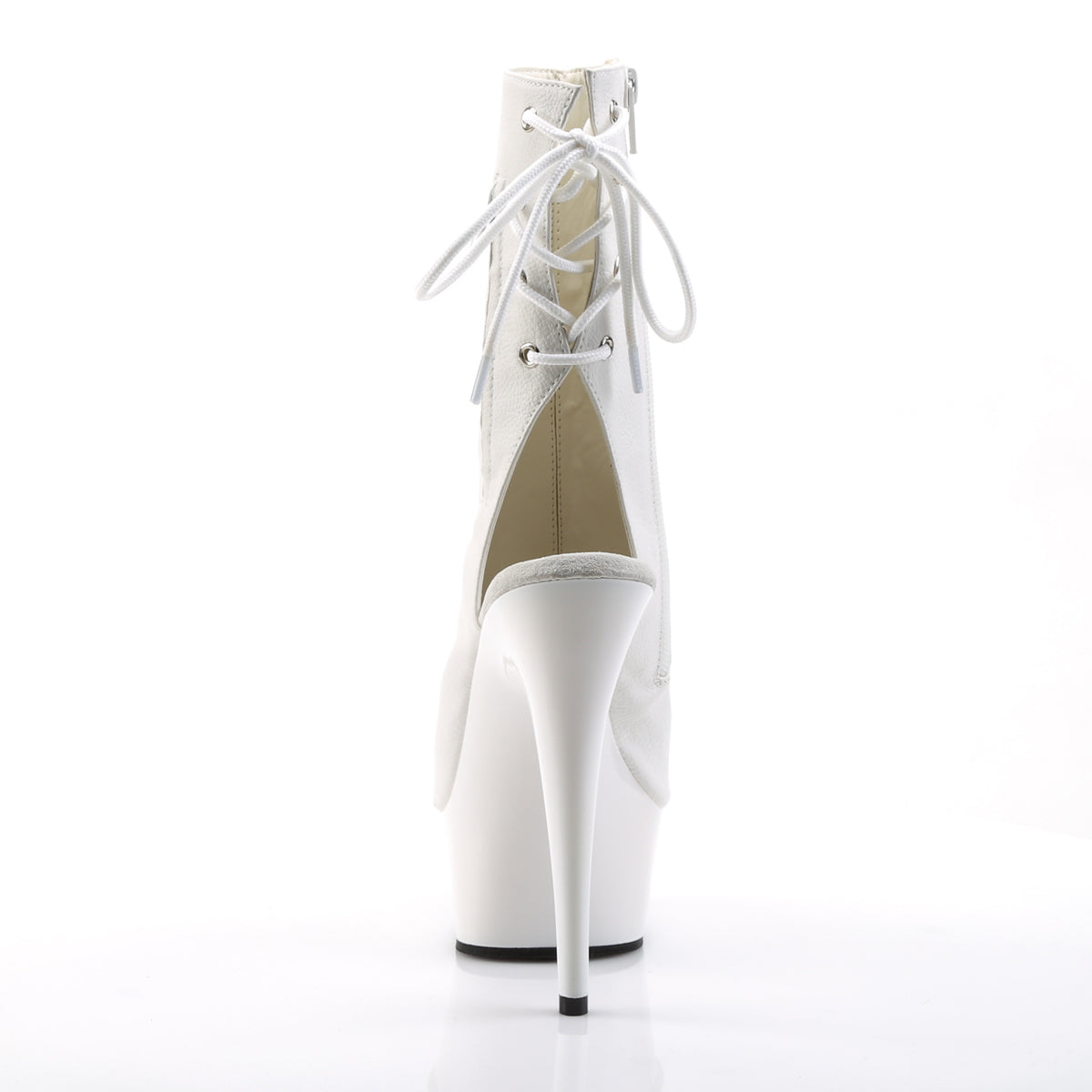 White 6 Inch Exotic Dance Ankle Boots - Pleaser DELIGHT-1018